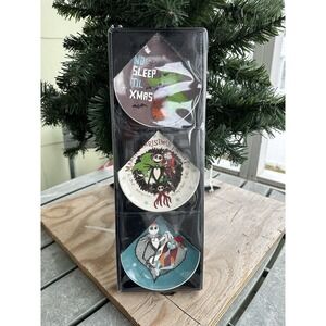 Ruz Disney The Nightmare Before Christmas 3 Ct Holiday Decorated Plate Set 5"